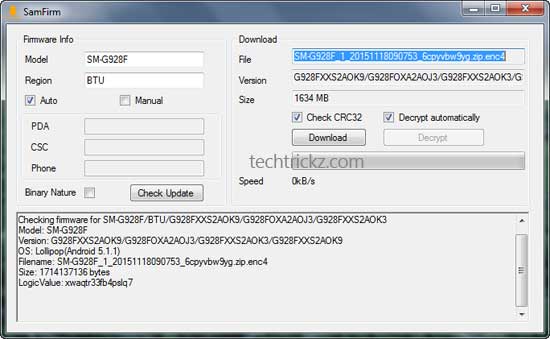 Full guide to Download Samsung Stock Firmware Directly From Samsung Servers Using SamFirm Tool