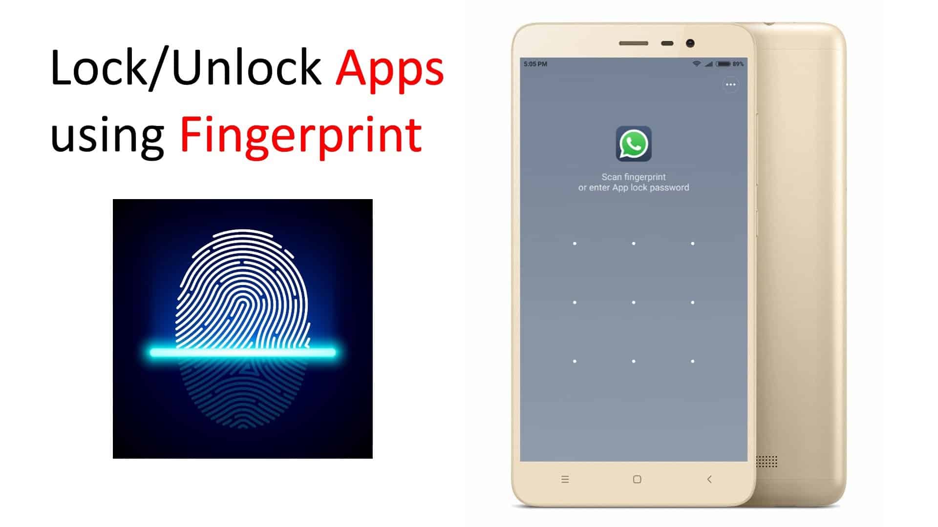 How To Lock Apps Using Fingerprint Scanner on Redmi Note 5